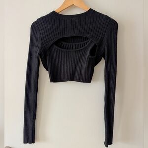 Aritzia Wilfred 2 piece Wool Manila Bra Top & Sweater